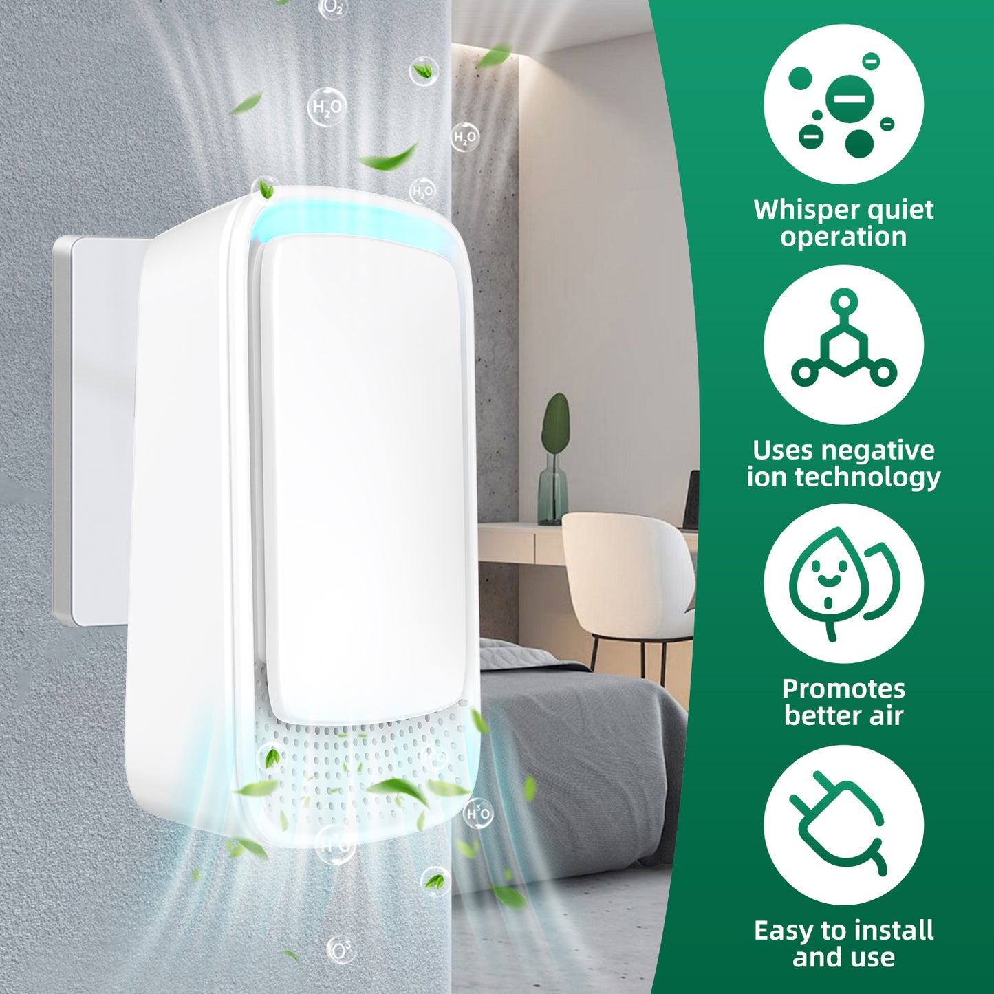 Klaraion Luftjonisator-vägguttag™